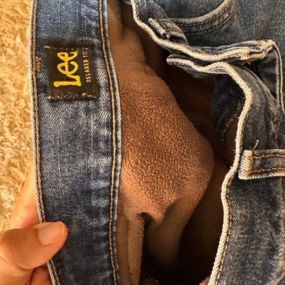 Lee Relaxed Fit Jeans Fleece Lined Distressed Denim Pants 31x30 - Picture 4 of 4